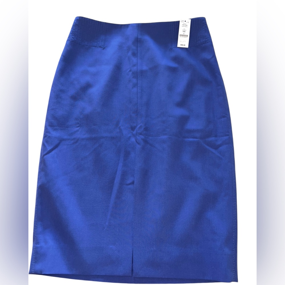 WHITE HOUSE BLACK MARKET WHBM Royal Blue Lined Pencil Skirt, Size 6 NWT